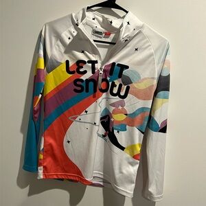 Girls Spyder White and Black Star Pattern Shirt